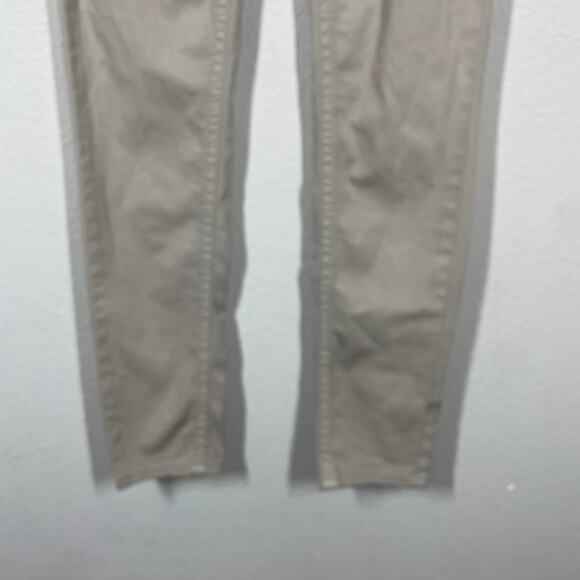 Marc Cain Womens 3/8 US Khaki Straight Leg Jeans Pants Tan Cotton Blend Pockets - Picture 6 of 15